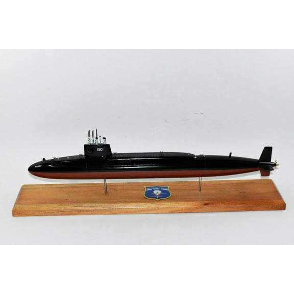 USS Thomas A. Edison SSBN-610 Submarine Model,Navy,Scale Model,Mahogany,20 inch,Ethan Allen Class