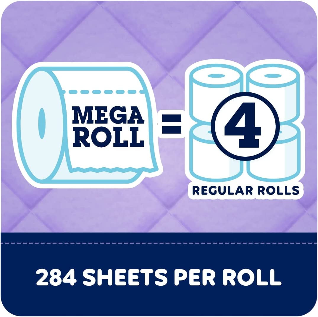 Ultra Plush® Toilet Paper, 18 Mega Rolls = 72 Regular Rolls, 3-Ply Bath Tissue