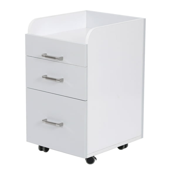 Milan Pedicure Trolley Pedi Rolling Cart Nail Salon Spa Storage Drawer, White / Ash Grey
