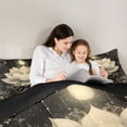 thumbnail image 4 of Homewish Boho White Lotus Flower Twin Comforter Sets,Baroque Floral Bedding Set,Black White,Black Reversible,2-Piece,1 Comforter and 1 Pillowcase, 4 of 7