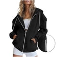 thumbnail image 6 of Yokua Women's Oversized Zip Hoodie Casual Long Sleeve Fleece Jacket Cute Girls Sweatshirt, 6 of 9