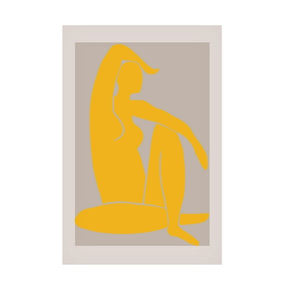 Pictufy Studio II 'Yellow Figure' Canvas Art - 12 x 19 Inches