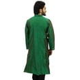 thumbnail image 4 of Atasi Men's Band Collor Green Kurta Dupion Full Sleeve Ethnic Shirt-Large, 4 of 7