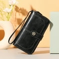 thumbnail image 2 of GOIACII Women's Wallet Large Capacity Leather RFID Blocking Trifold Ladies Cluth Wristlet Wrist Strap Long Purse Credit Card Holder with Gift Box, 2 of 8