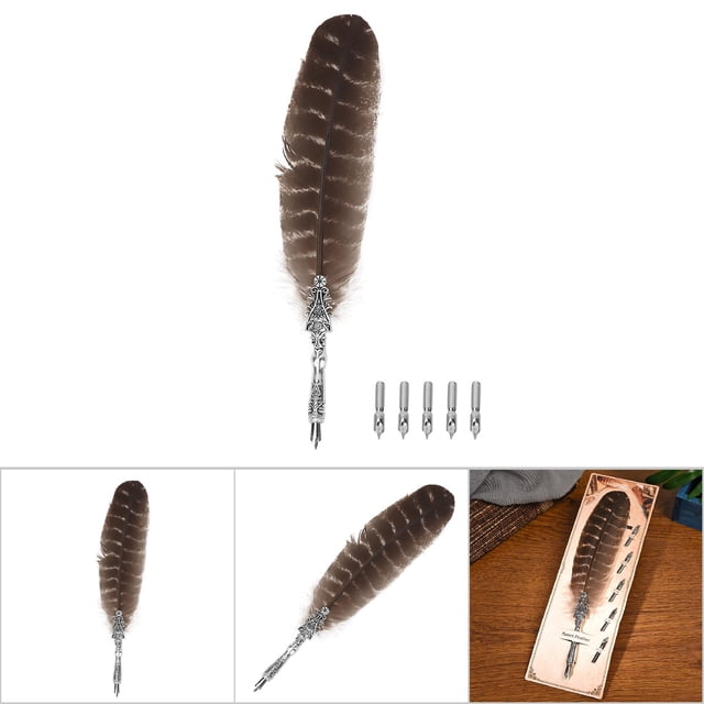 Pluma Pluma Hermosa Pluma Antigua Escritura Suave Resistente Al Desgaste Para Vacaciones Regalo Significativo