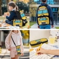 thumbnail image 2 of HUIACONG Yellow School Bus Backpack Set 4-IN-1 for 10-14 Years Boys Girls Lightweight Portable School Backpack Detachable Lunch Box Pencil Case Water Bottle Holder, 2 of 7