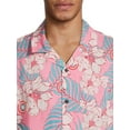 thumbnail image 4 of Marvel Captain America, Men's and Big Men's Floral Button Up Shirt with Short Sleeves, Sizes S-3XL, 4 of 5