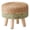 Green, variant on Foot Stool Natural Seagrass Hand Weave Poufs Round Ottoman for Couch Desk Soft Step Stool Padded Foot Rest with Non-Skid Pine Legs for Hallway Office Lounge Natural/White