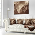 thumbnail image 2 of Designart Rocks and Forest in Black and White - Landscape Printed Throw Pillow - 18x18, 2 of 4
