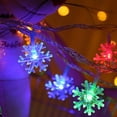 thumbnail image 3 of Christmas Snowflake String Lights 20ft 40 LED (White) Christmas String Lights Battery Operated Waterproof for, 3 of 9
