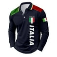 thumbnail image 4 of Rggeeun Men Casual Polo Shirts Men's Long Sleeve Shirt For Slim Fit With Print Design For Fall Winter Tops Comfortable, 4 of 4