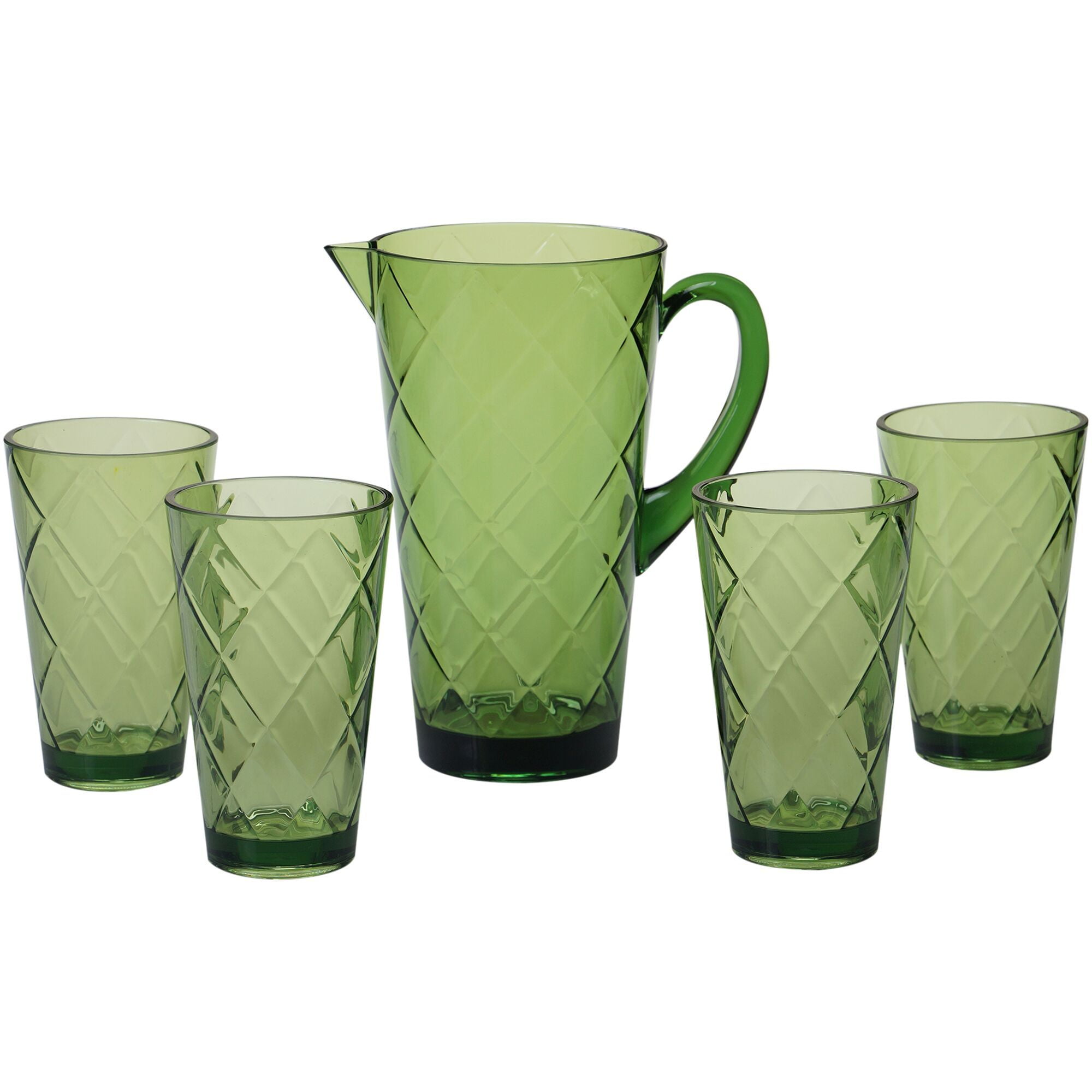 Green 5pc Drinkware Set