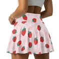 thumbnail image 5 of KUIFORTICute Strawberry Womens Tennis Skirt Casual Pleated High Waisted Golf Skort with 2 Pockets Comfortable Shorts Workout Golf Skort for Athletic Skorts Sports Running Pickleball, 5 of 7