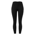 thumbnail image 2 of Women's Casual Running Tights Solid Color -lifting Slim-fitting Pocket High-waist Stretch Fitness Pants Yoga Leggings Yoga Pants with Pockets for Women Petite Length Mens Yoga Pants Tight Warm Yoga, 2 of 5