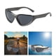 thumbnail image 5 of Gafas de sol de moda, hombres y mujeres, marco ligero, protección para exteriores, gafas deportivas, gafas de conducción para ciclismo, viajes en l , gris lente gris Yinane Gafas de sol de moda, 5 of 8