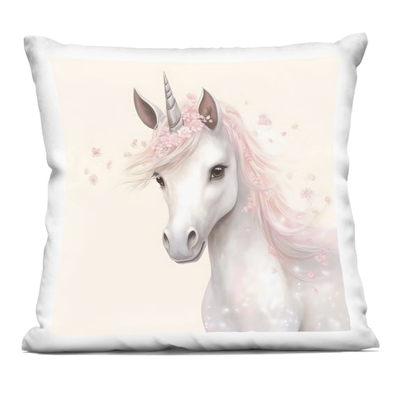 Stupell Industries Fairy Unicorn Soft Petals Decorative Printed Throw Pillow design by Creative Studio, 18 x 7 x 18