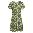 thumbnail image 4 of Blueberries Pattern Sundress Short Sleeve Dress Summer Women Clothes Dress for Women Dresses, 4 of 7