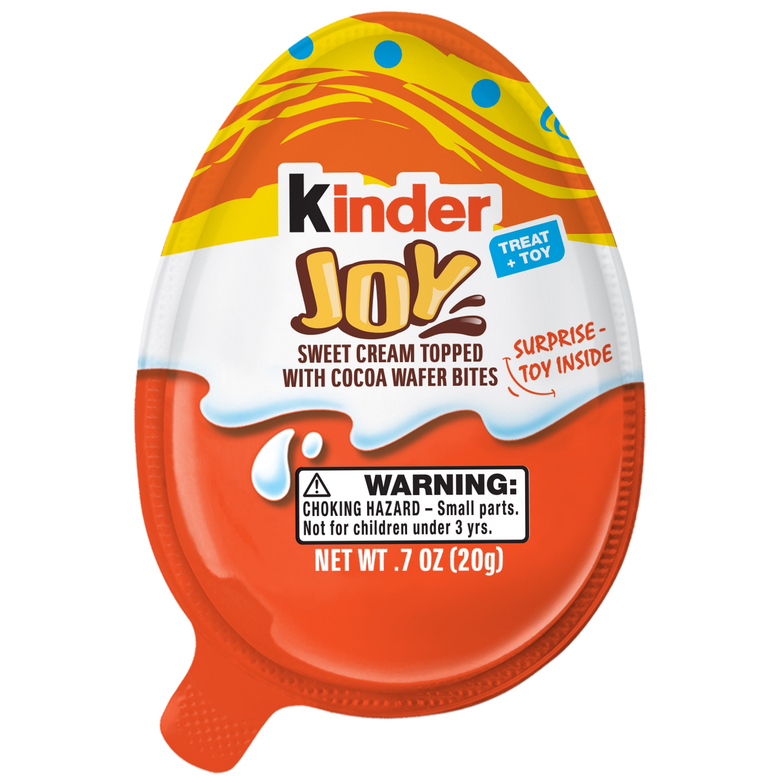 Kinder Joy Eggs, Individually Wrapped Chocolate Candy Easter Egg With Toys Inside, Perfect Easter Basket Stuffers for Kids, 1 Count, 0.7 oz