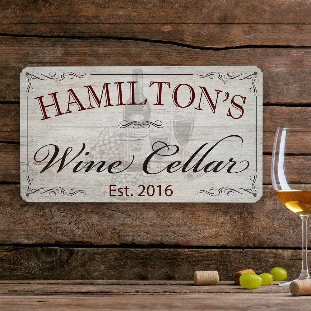 Personalized Wine Cellar Metal Sign