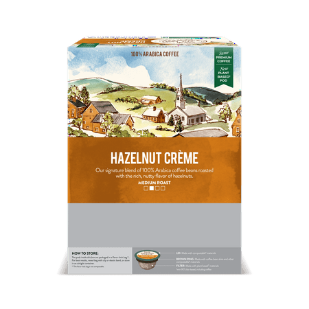New England Coffee Hazelnut Crème, Medium Roast, Single Serve Pods, 24 Count Box