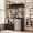 Black, variant on Kitchen Bakers Rack with Refrigerator Storage Space, Industrial Microwave Stand with Power Outlet, Freestanding Kitchen Shelf for Pantry Living Room, 47.2 x 19.7 x 68.1 Inches, Rustic Brown