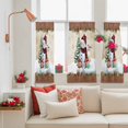 thumbnail image 4 of Snowman Christmas Sheer Curtains 54 Inches Long, Xmas Tree Snowflake Gifts Winter Light Filtering Window Curtains for Living Room/Bedroom, Rod Pocket Voile Sheer Curtain Drapes, 52"W x 54"L, 2 Panels, 4 of 9