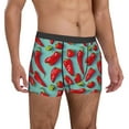 thumbnail image 5 of Men's Boxer Briefs, Chili bell Pepper Print Soft Comfy Mens Underwear Boxer Briefs Breathable With Widen Waist, 5 of 7