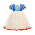 thumbnail image 1 of Vestido de Blancanieves para niña con chal largo Vestido con tutú para niña Vestido con flores color bronce, 1 of 6