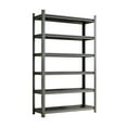 thumbnail image 3 of Lisonu 6-Tier Heavy-Duty Garage Shelving, 2400 lbs Capacity Metal Storage Rack with Adjustable Shelves for Basement or Workshop, Black Steel, 3 of 9