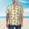 thumbnail image 4 of Balery Frogs Print Men's Hawaiian Shirts Short Sleeve Beach Shirt Relaxed Fit Vacation Button Down Shirts-X-Large, 4 of 9