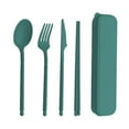 thumbnail image 2 of Wheat Straw Cutlery Set, 3-piece Knife Fork Spoon with Travel Case, Eco-friendly & Dishwasher Safe for Easy Cleaning, Ideal for Camping, Picnics, Educational Lunches and Family Dinners, 2 of 6