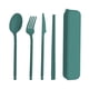 thumbnail image 2 of Juego de cubiertos de paja de trigo | 3 piezas de cuchillo, tenedor y cuchara | Utensilios de plástico ecológicos reutilizables | Vajilla de viaje para niños, camping, picnic, escuela, lonchera, 2 of 6