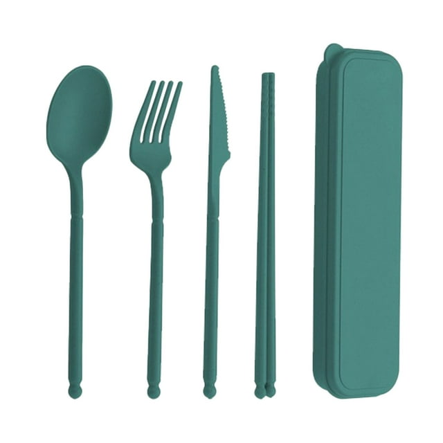 TIMIFIS Camping Tableware Wheats Straw Knife, Fork and Spoon Three-Piece Set, Camping Out Convenient Tableware Set, Children's Tableware Gifts Camping & Hiking