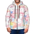 thumbnail image 3 of Sigee Sanrio S for Men's Zip-Up Hoodie Moisture Wicking and Breathable, Full Zip Hooded Sweatshirt,Small, 3 of 8