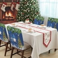 thumbnail image 4 of Christmas Gnome Chair Covers Set of 6 Snowflake Xmas Tree Ball Evergreen Bough Navy Chair Back Covers Stretch Removable Washable Slipcovers Protector for Dining Room Kitchen Party Decor, 4 of 5