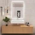 thumbnail image 2 of Pyramid 30" Solid Surface Manmade Stone Bathroom Sink in White, 2 of 7