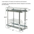 thumbnail image 2 of Household Essentials Glidez Multipurpose Chrome-Plated Steel Pull-Out/Slide-Out Dual-Sliding Storage Organizer for Cookware and Bakeware - 2-Tier Design - Fits Standard Size Cabinet or Shelf, Chrome, 2 of 10