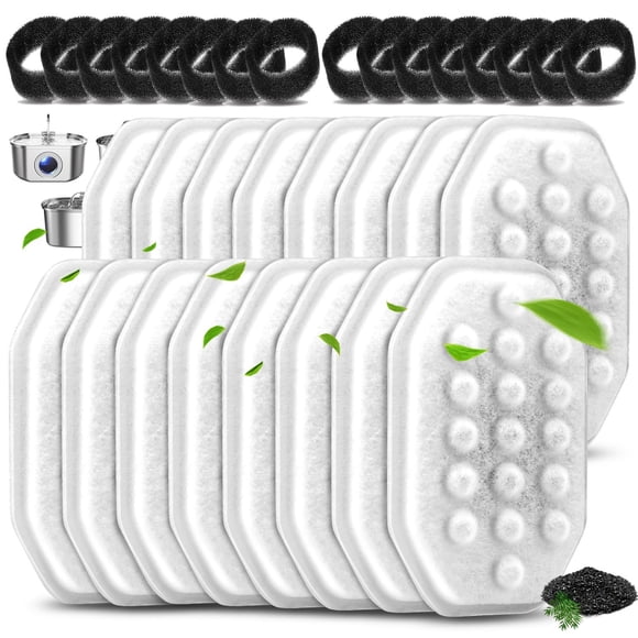 Set de filtros y esponjas de prefiltro de repuesto para fuente para mascotas