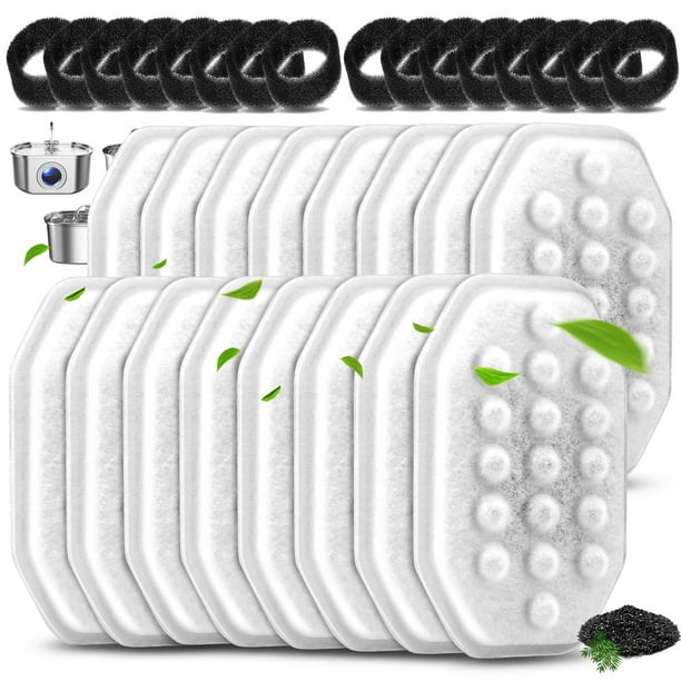 Set de filtros y esponjas de prefiltro de repuesto para fuente para mascotas