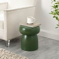 thumbnail image 2 of SAFAVIEH Millia 15" Modern Solid Ceramic Garden Stool, Moss Green, 2 of 7