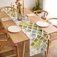 thumbnail image 3 of Yellow Morocco Table Runner - 60 Inch Long, Kitchen Dining Table Runner Dresser Scarves, Retro Grey Foil Painting Grunge Tribal Farmhouse Decor for Coffee Tables Wedding Party Banquet, 3 of 8