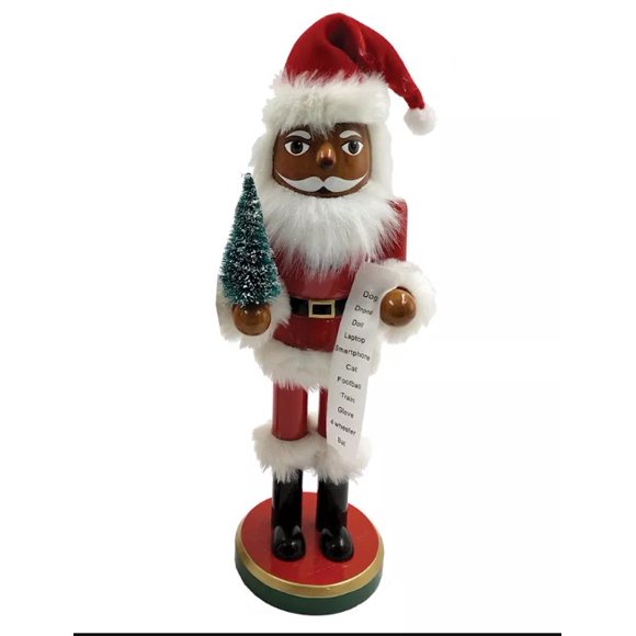 Santa’s Workshop 14″ Santa with Tree List Nutcracker