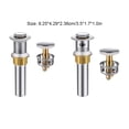 thumbnail image 4 of Matsuzay Filtros de drenaje de rebote para lavabo, accesorios de enchufe de acero, escurridor de cocina, accesorios para fregaderos, tubería, Juegos de accesorios de baño sin agujero, 4 of 6