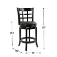 thumbnail image 3 of Tabouret de Comptoir Kyoto 24 Pouces - Noir, 3 of 5