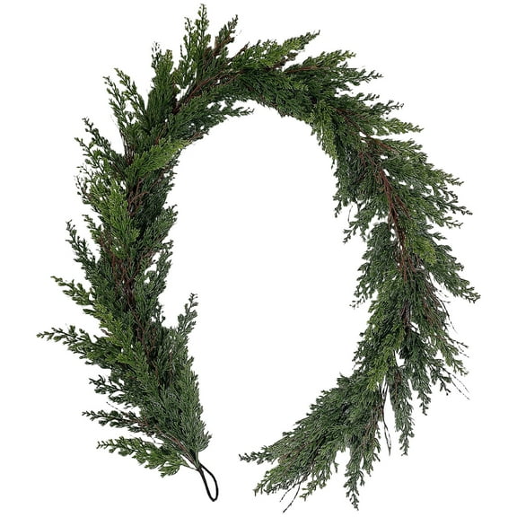 2025 & CISIL - Christmas Cedar Garland Artificial Realistic Soft And Thickness Green Faux Cedar Garland For Home Fireplace Indoor Outdoor Holiday Party Decoration