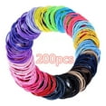 thumbnail image 2 of Paquete de 200 unidades de pequeñas gomas elásticas circulares para el crecimiento del cabello femenino, gomas para el pelo de los niños, cordones para el pelo, accesorios para el cabello, 2 of 5