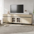thumbnail image 5 of WAMPAT TV Stand for TVs up to 90 inch, 3 in 1 Modern Entertainment Center with Metal Base & 2 Adjustable Shelves, TV Console for Living Room,Beige, 5 of 13