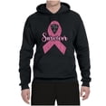thumbnail image 2 of Wild Bobby Pink I'm A Breast Cancer Survivor Breast Cancer Awareness Unisex Hoodie Sweatshirt, Black, Small, 2 of 6