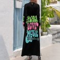 thumbnail image 2 of Vestido largo Peace Love Music Vestidos de mujer Vestido de noche de lujo de verano para mujer, 2 of 4