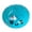 Blue, variant on Pink Glitter Dumpling Figurine with Cute Face, 1 Pack, Pink, for Relaxation